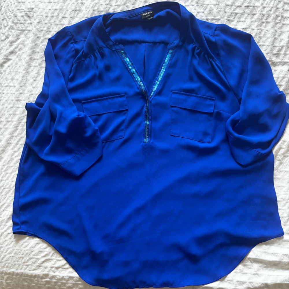 Torrid Cobalt Blue Blouse